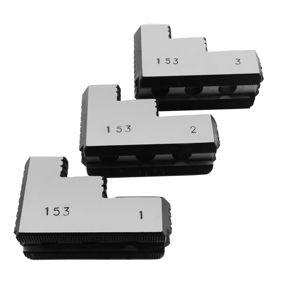 STANDARD HEIGHT FULL GRIP PIE JAWS , ROUND JAWS FOR FULL CLAMPING