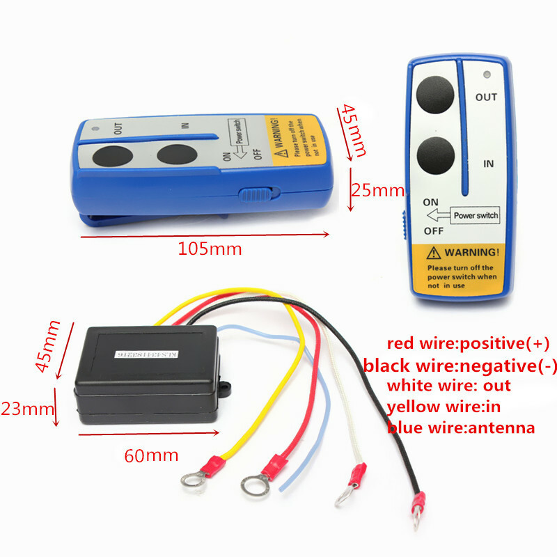 Lier Controller Set, Draadloze Lier Afstandsbediening Kit 75ft Bereik 12V 24V Hoge Gevoeligheid Universeel voor Auto ATV Truck
