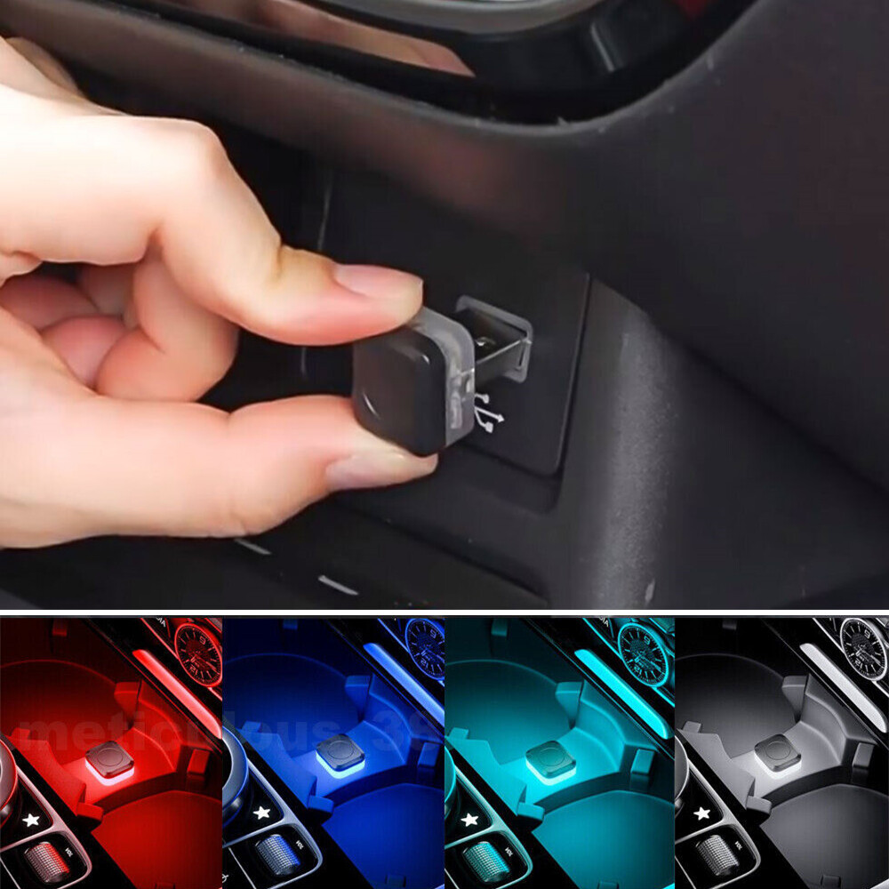 1x Mini USB LED Car Interior Light Neon Atmosphere Ambient Lamp Bulb Accessories