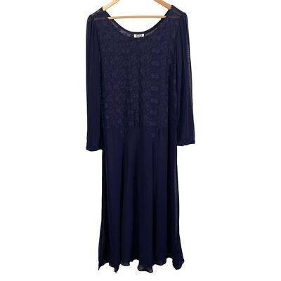 Vintage Odessa Sheer Dark Plum Embroidered Dress | eBay Vintage Odessa Sheer Dark Plum Embroidered Dress | eBay