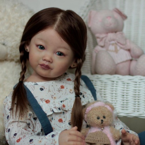 Toddler Girl 30" Lifelike Reborn Baby Doll Rooted Hair Cloth Body Children's Toy - Picture 2 of 2