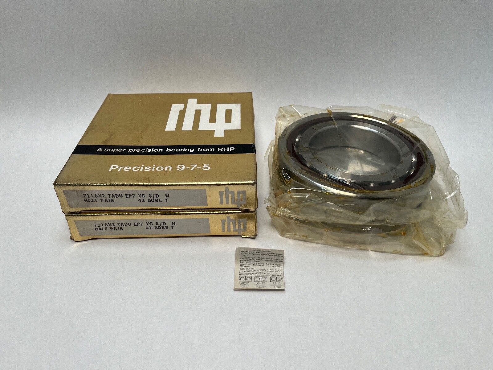 RHP 7216CTDULP4 Bearing 80x140x26mm 7216-C-T-DUL-P4 B7216X2TADUEP7 England 2Pcs