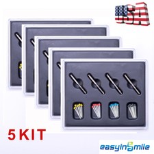 5 Kit Dental Endo Quartz Fiber Post Resin Glass Screw Pile& 4 Drills EASYISNMILE