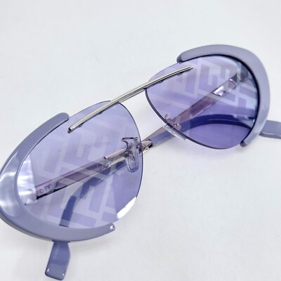 FENDI FENDILAND 40042 Lilac Silver FF Mirrored Print Unisex