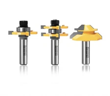 ZokMok 1/2”  Tongue & Groove Router Bit Set + 45Deg Lock Miter Joint Router Bit