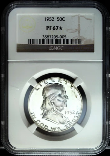 1952 NGC  Proof 67 Star Franklin Silver Half Dollar ☆☆ Great Set Builder ☆☆ 005