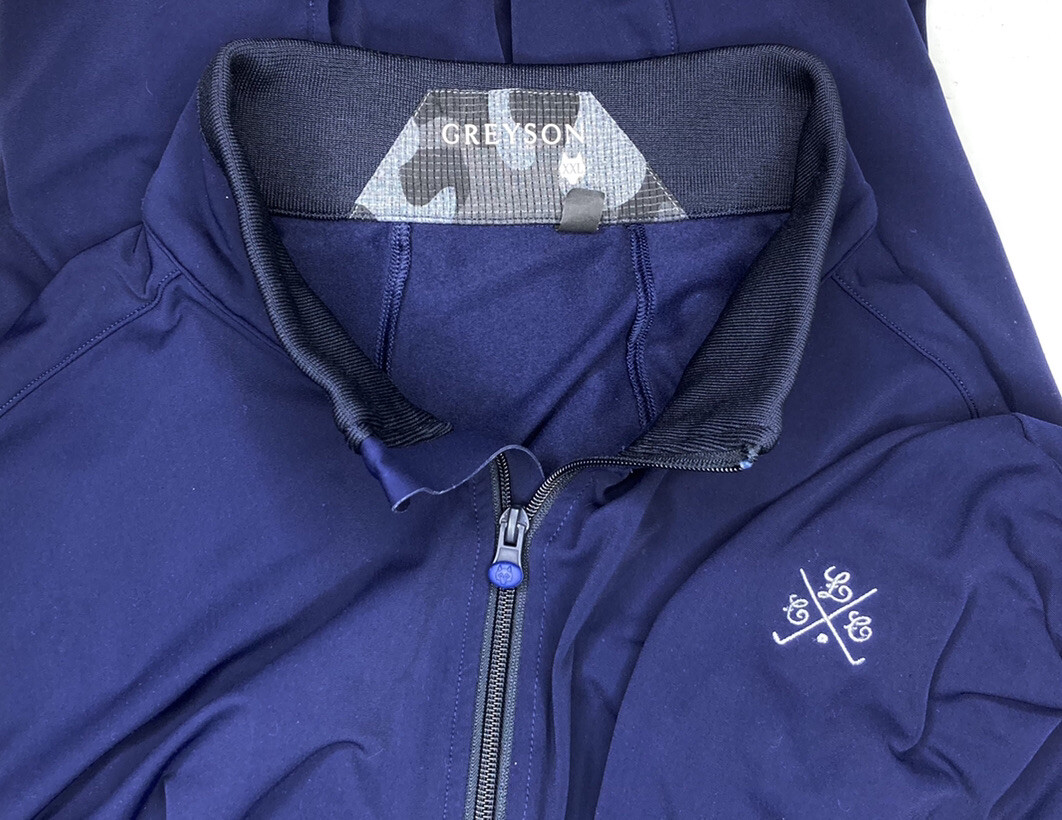 Greyson Sequoia Men's Full Zip Golf Jacket Dark Blue Lightweight