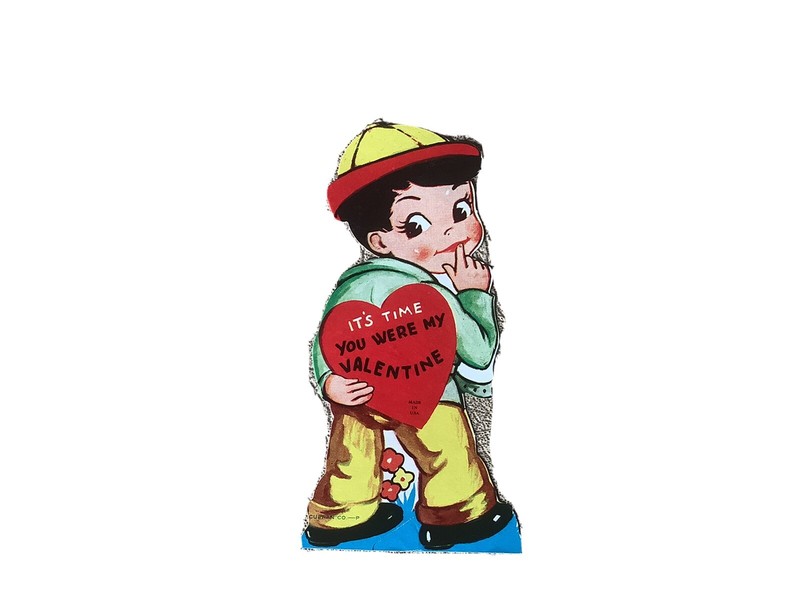 valentine card vintage/1950’s