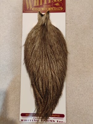 Coq De Leon DARK PARDO Cape Whiting Feathers NEW Fly Tying