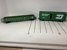 Lifelike Burlington Northern BN 159956 Green Rail Car AHM Gondola Lot
