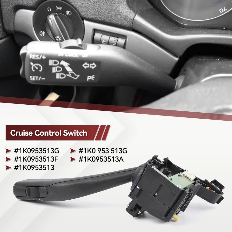 1K0953513G Indicator Cruise Control Stalk For VW Golf Mk5 Skoda Caddy Octavia - Image 3 of 4