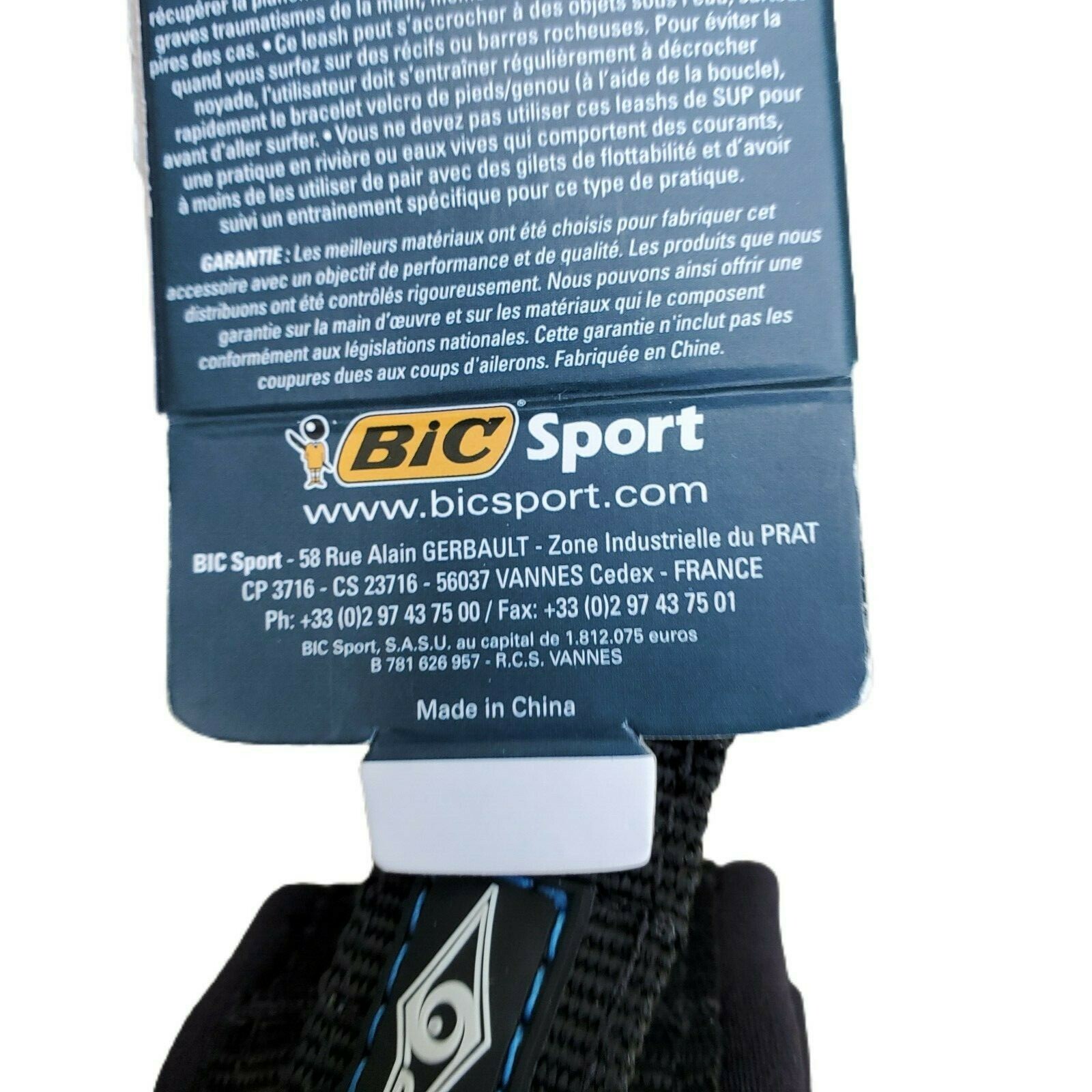 Bic Sport 11 ft Coil Knee Strap Blue/Blk Paddleboard Kayak Child Life Vest Water