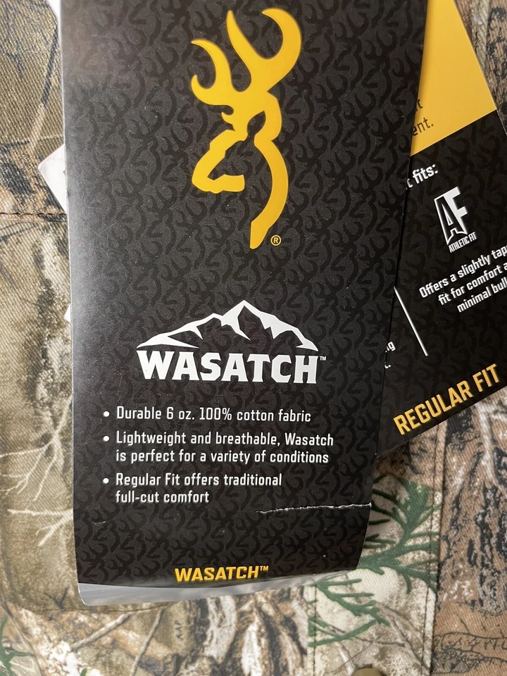 Browning Wasatch-CB Mens Size Medium Camo Button Up Long Sleeve Shirt Hunting - Image 3 of 4