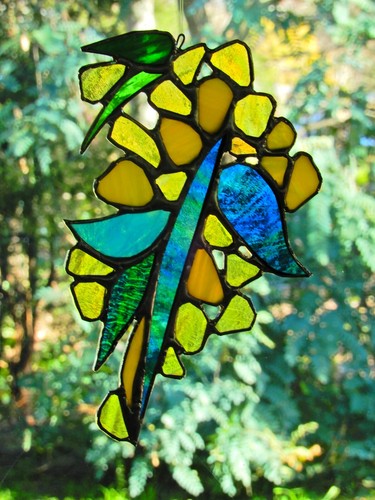 ABSTRACT RAINBOW SPIRIT ANGEL Authentic Stained Glass SUNCATCHER Australian Made - Picture 12 of 24