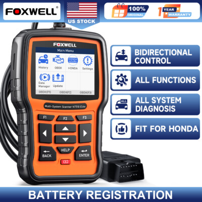 FOXWELL NT510 Elite Fit For Honda OBD2 Scanner Bidirectional Car Diagnostic Tool