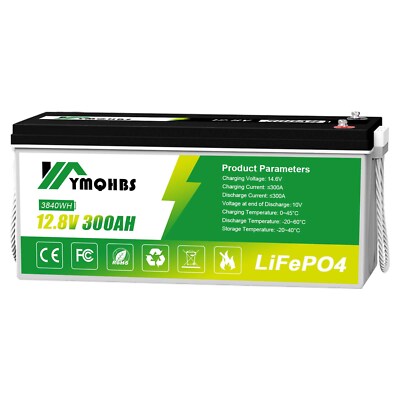 12V 8Ah 300Ah Lithium Batterie LiFePO4 Akku BMS für RV Solarbatterie DE