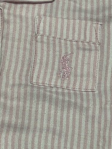 POLO RALPH LAUREN BUTTON UP PAJAMA SHORT SET SIZE 4T,6X Pink STRIPE TODDLER NWT - Picture 3 of 4