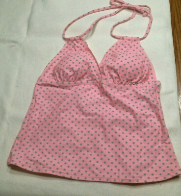 Joe Boxer Lettuce Edge Tankini 2Pc  Set, Pink Cherry Color, Juniors Sizes, NWT
