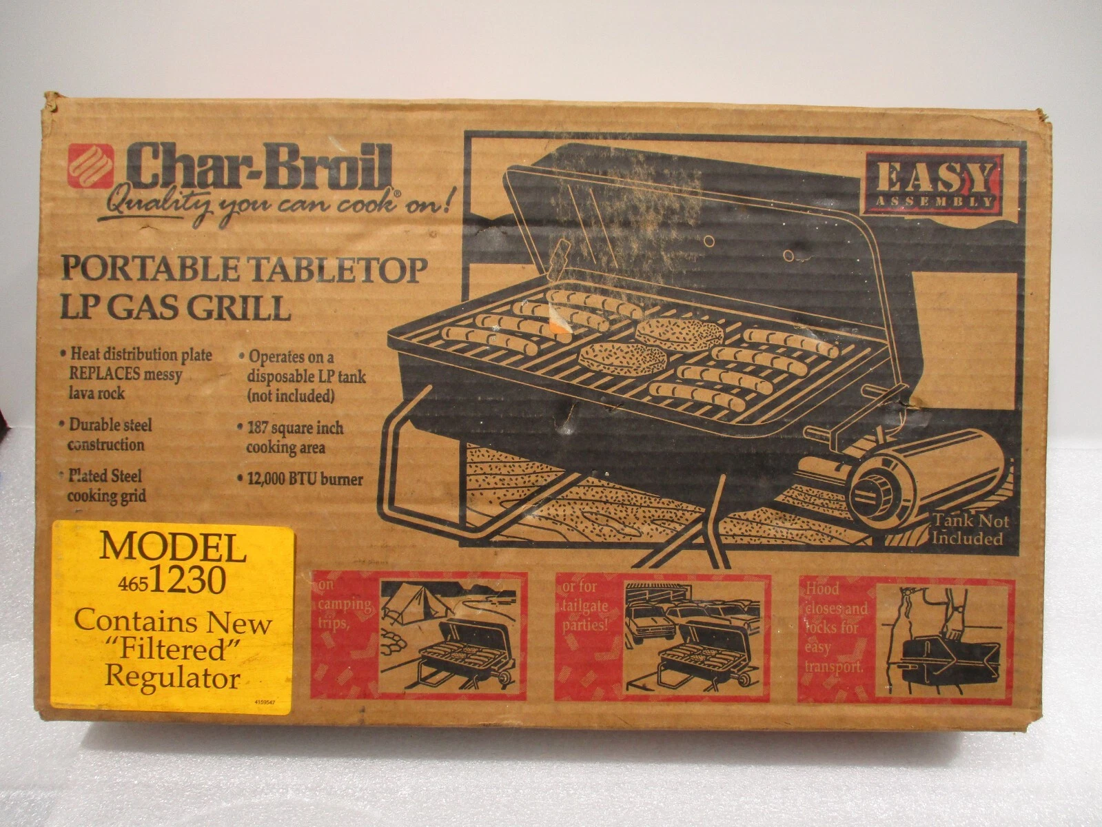 Char-Broil Portable Tabletop LP Gas Grill NOS