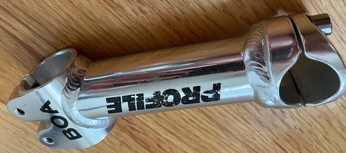 RARE Profile Boa 1 1/8" Treadless MTB Stem Silver About 120mm Rise 25.4" Silver - Picture 7 of 11
