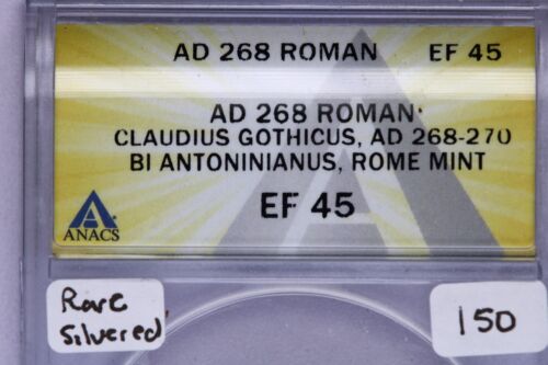 AD 268 Roman Claudius Gothicus BI Antoninianus Rome Mint ANACS - EF 45 XF 45 b-4 - Picture 3 of 4