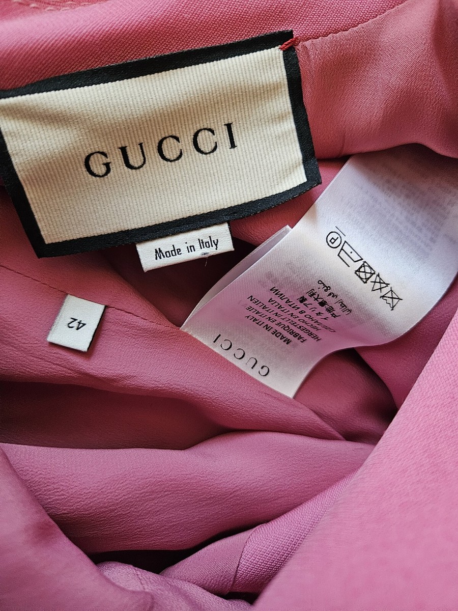 GUCCI ウール ジャケット 42 ビビットピンク 4K New Gucci 2017 Pink Belted Trench Coat 38 40 42 2 4 6