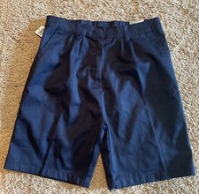 NWT Genuine School Uniform PLEATED ADJ Waist Navy Blue Shorts Boys 16