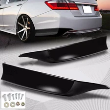 For 13-15 Honda Accord Sedan/4DR HFP-Style Black Rear Bumper Spoiler Lip 2pc