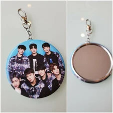 K-POP GOT7 Jackson Wang Jinyoung JB BamBam Mark Keychain Mirror 3" Diameter
