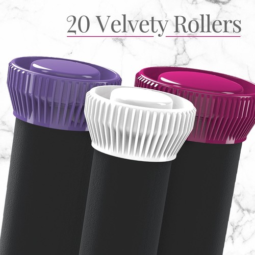 Remington Ionic Conditioning Hair Setter, 20 Velvet Hair Rollers, 6 Large (1¼”), - Picture 3 of 8