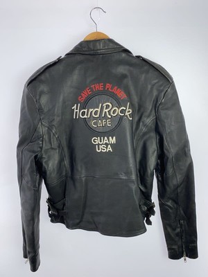 HARD ROCK CAFE RIDERS JACKET DOUBLE S LEATHER Black Used | eBay