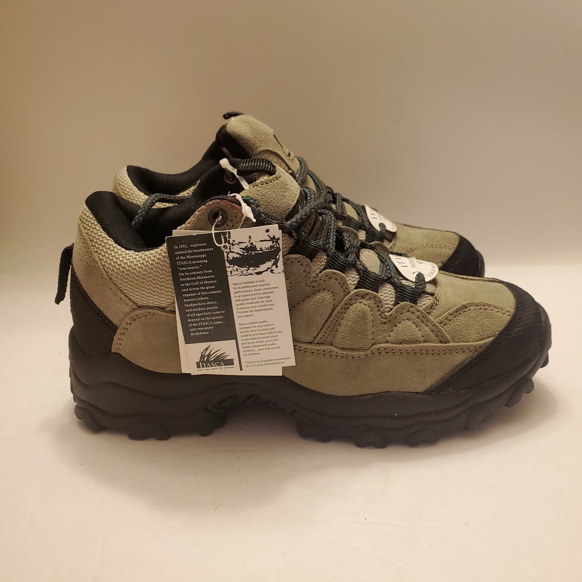 ITASCA Size Womens Trail Hiking Boots Gray Leather Nylon