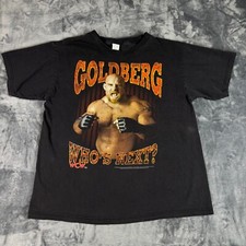 Vintage 1998 WCW Goldberg "Who's Next " T-Shirt Large Wrestling Tee