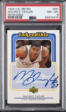 1999 UPPER DECK RETRO INKREDIBLE INKREDIBLE #MT MAURICE TAYLOR PSA 8 AUTO