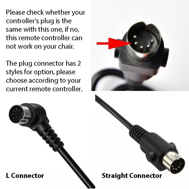 4 Button 5 pin Okin Limoss Remote Hand Control for Power Recliner