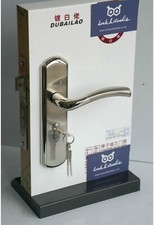 Door Handles Lever Lock Internal External Chrome Brushed Steel On Plate 7 Keys