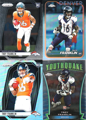 #ad Troy Franklin RC#x27;s Prizm #39 SP #393 RC Chrome RC Refractor #215 Youthquake $10.00