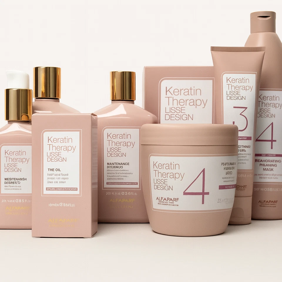 ALFAPARF MILANO ALFAPARF Lisse Design Keratin Therapy Kit Mask Shampoo Conditioner Oil Cream