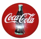 Vintage Coca Cola Button 12'' Coca Cola Drink Sign Old Original 1990 Sign