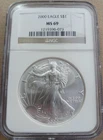 2000 American Silver Eagle NGC MS69 Brown Label