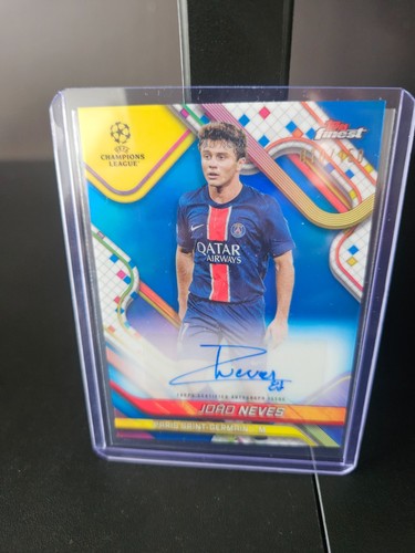 Topps Finest UCC PSG Bundle 2024-25 Joao Neves Auto /150 and /199, Dembele /75 - Picture 6 of 8