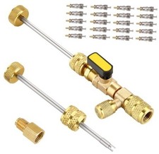 Valve Core Remover/Installer – Dual Size 1/4 & 5/16 Flare Tool for HVAC R32 