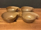 4 Frankoma 4X Plainsman Brown Lug Handle Cereal Soup Bowls 12oz Lot of 4