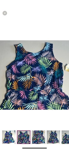 Thereabouts Girls Tropical Sleeveless Romper Size 14 - NWT! - Picture 3 of 12