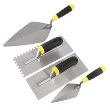 4 Piece Concrete Tools includes plastering trowel with SQ teeth plastering tr...
