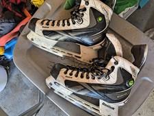 Reebok 11k White Pump Mens Senior Hockey Skate Size 10.5 Used Condition