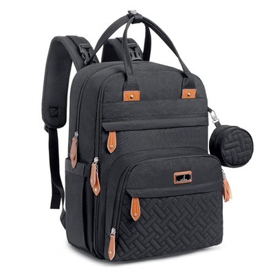 BabbleRoo Diaper Bag Backpack Baby Essentials Travel Tote Black Large NEW SEALED