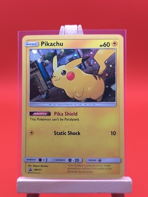 are pokemon sun and moon cards worth anything Pikachu SM157 Sun & Moon Ultra Rare Holo Promo Pokemon Card