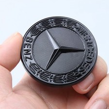 Front Hood Black Emblem Star For Mercedes-benz C180 C200 C250 C300 C350e C400c43