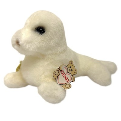 Vintage 1986 Gund White Seal Pup Phineas Stuffed Animal Plush Toy 10''